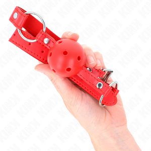 Kink – Bâton respirant 4 cm avec double rivet modèle 1 rouge 62,5 x 2,5 cm réglable 42-58 cm