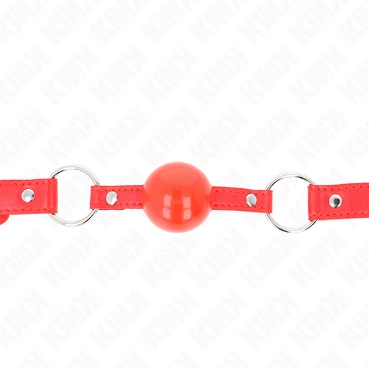 KINK - MORDAZA DE BOLA 4 CM TPE WITH CANDADO ROJO 60 x 2 CM