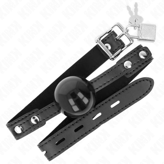 KINK - MORDAZA DE BOLA 4 CM SUAVE DE TPE MODELO 3 60 x 2 CM ADJUSTABLE 37-52 CM