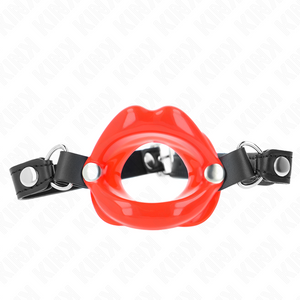 Kink – Bâton lip 8 cm avec sangle en cuir rouge 63 x 2 cm ajustable 39-58 cm