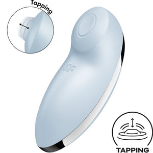Satisfyer – Tap & climax 2 vibrateur & stimulateur bleu