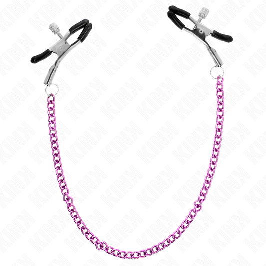 KINK - PINZAS PARA PEZONES WITH CADENA VIOLETA 30 CM