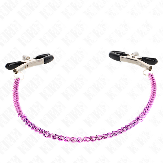 KINK - PINZAS PARA PEZONES WITH CADENA VIOLETA 30 CM