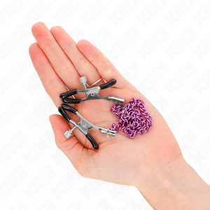 Kink – Pinces à meton chaîne violet 30 cm