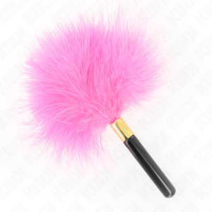 Kink – Plumes tickle en métal doré fuchsia 18 cm