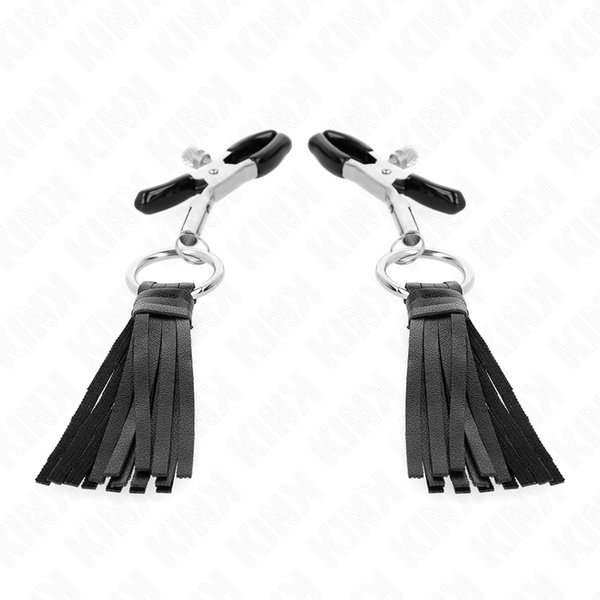 Kink – Pinces à télémons à pampons en cuirette 6 cm