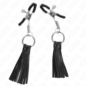 Kink – Pinces à télémons à pampons en cuirette 6 cm