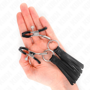Kink – Pinces à télémons à pampons en cuirette 6 cm