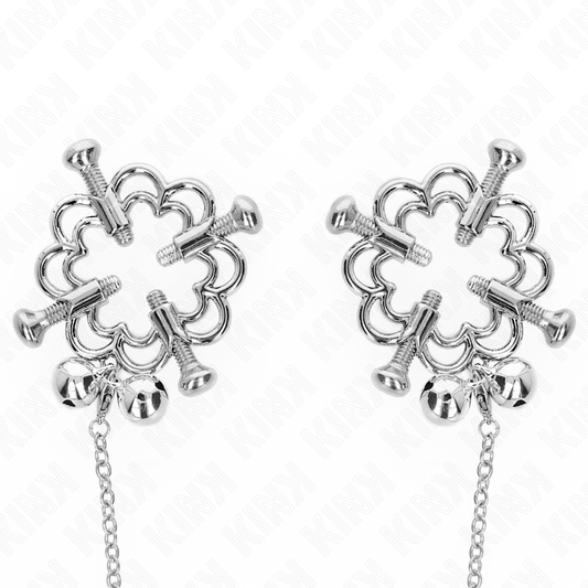 KINK - PINZAS PARA PEZONES FLOR METÁLICA WITH CADENA