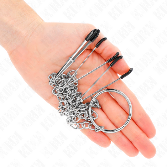KINK - PINZAS PARA PEZONES Y CLÍTORIS WITH CADENA 30 CM MODELO 1