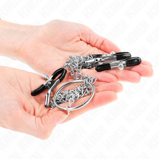 KINK - PINZAS PARA PEZONES Y CLÍTORIS WITH CADENA 30 CM MODELO 2