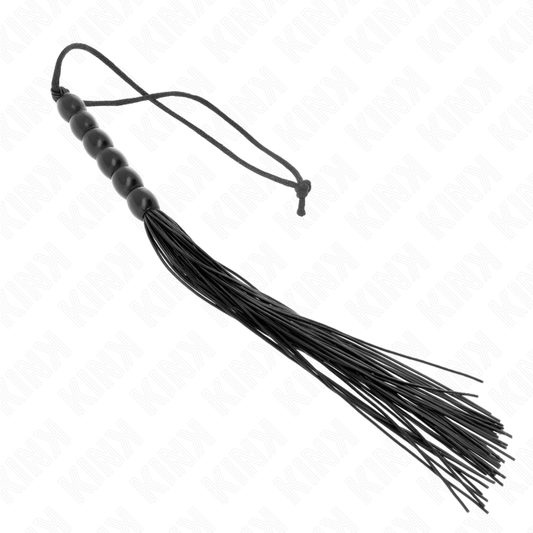 KINK - MINI LÁTIGO DE SILICONE WITH AGARRE 6 BOLAS NEGRO 26 CM