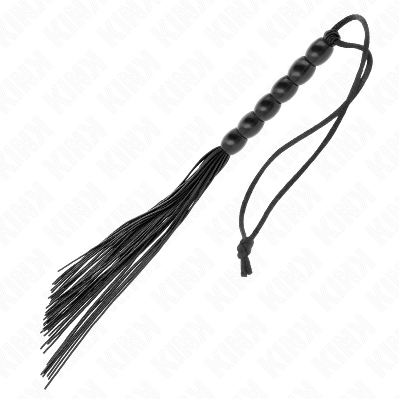 KINK - MINI LÁTIGO DE SILICONE WITH AGARRE 6 BOLAS NEGRO 26 CM
