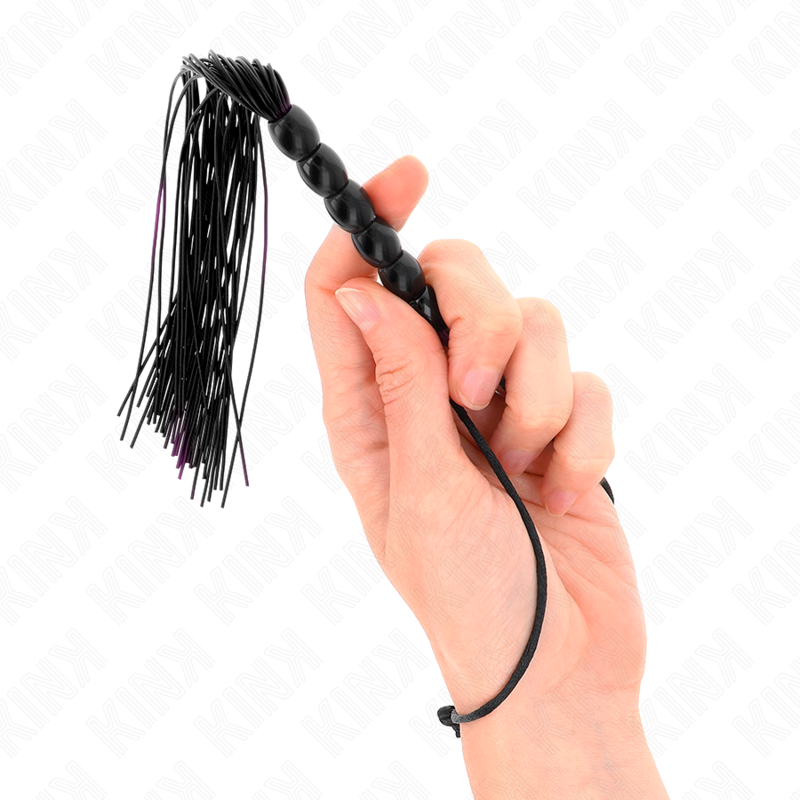 KINK - MINI LÁTIGO DE SILICONE WITH AGARRE 6 BOLAS NEGRO 26 CM