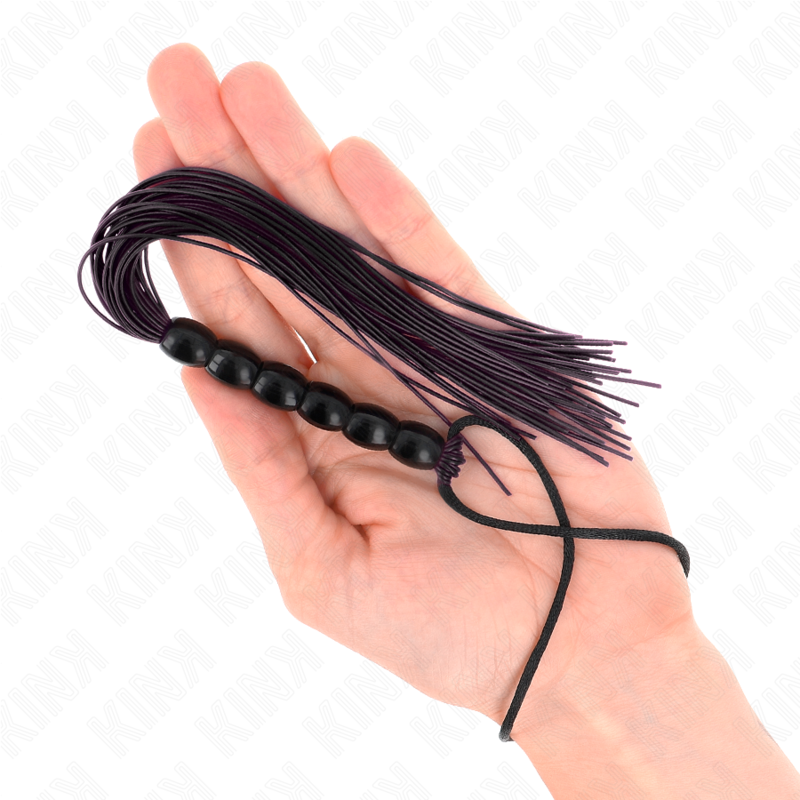 KINK - MINI LÁTIGO DE SILICONE WITH AGARRE 6 BOLAS NEGRO 26 CM