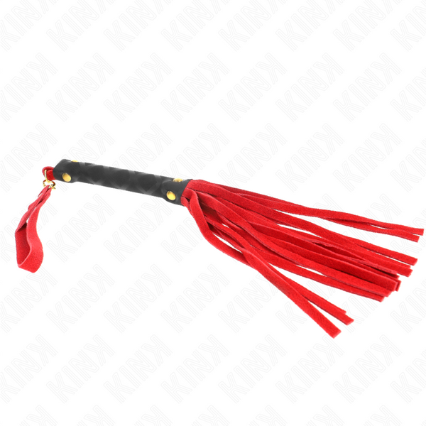 Kink – Mini fouet daim rouge 30 cm