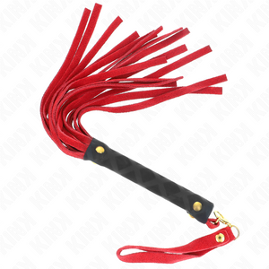 Kink – Mini fouet daim rouge 30 cm