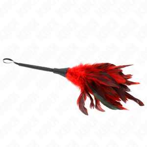 Kink – Plumes de poulet tickle en forme de corne rouge 36 cm