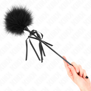 Kink – Plumes chacouillées avec n&oelig;ud 35 cm