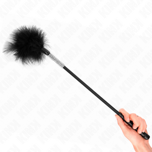 Kink – Plumes chacouilles avec manche strass 50 cm
