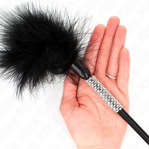 Kink – Plumes chacouilles avec manche strass 50 cm