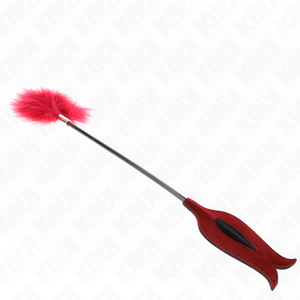 Kink – Plumes de chacouilles avec palette en forme de rose 8 cm