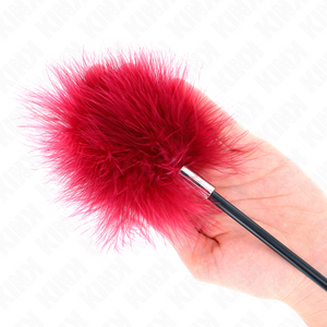Kink – Plumes de chacouilles avec palette en forme de rose 8 cm