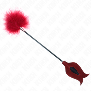 Kink – Plumes de chacouilles avec palette en forme de rose 8 cm