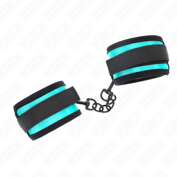 KINK - VERSTELBARE NEGRO-AZUL MUÑEQUERAS 18-32 CM X 5 CM