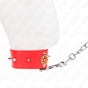 Kink – Collier diamants rouges avec ceinture 65 cm ajdustable 35-51 cm x 7 cm