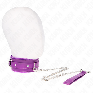 Kink – Collier avec laisse 65 cm avec restrictions violet 36-42 cm x 5,5 cm