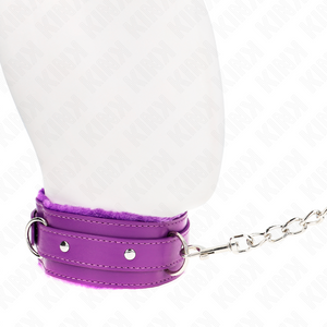 Kink – Collier avec laisse 65 cm avec restrictions violet 36-42 cm x 5,5 cm