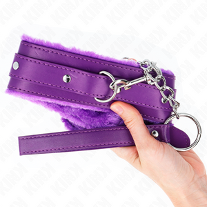 Kink – Collier avec laisse 65 cm avec restrictions violet 36-42 cm x 5,5 cm
