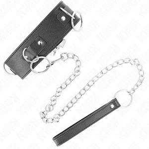 Kink – Collier avec laisse 65 cm 3 anneaux modèle 2 réglable 36-43 cm x 5 cm