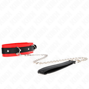 Kink – Collier modèle basic avec laisse 65 cm modèle 3 rouge 53 x 5 cm