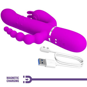 Pretty Love – Cammy triple vibrateur multifonction 4 en 1 rose