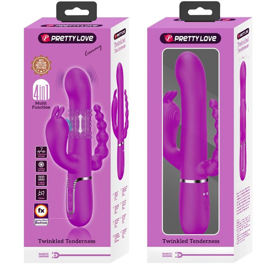 PRETTY LOVE - CAMMY TRIPLE VIBRADOR MULTIFUNCTION 4 IN 1 PINK