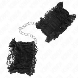 Kink – Attache-poignets élastiques en dentelle noir