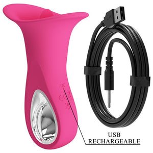 Pretty Love – Clyde vibrateur oral langue vibrant 12 vibrations rose