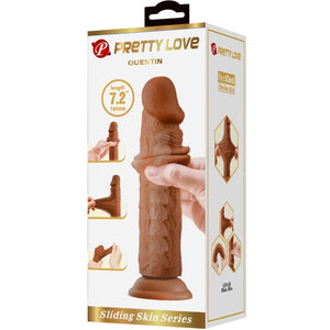 Pretty Love – Gode réaliste quentin 18 cm marron