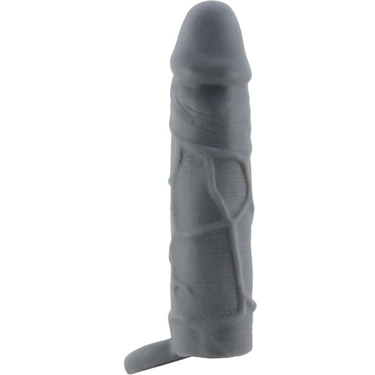 PRETTY LOVE - FUNDA DE PENE DE PIEL REALÍSTICA GRAY OSCURO
