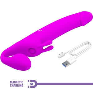 Pretty Love – Zanini strapless strap-on 10 vibrations violet
