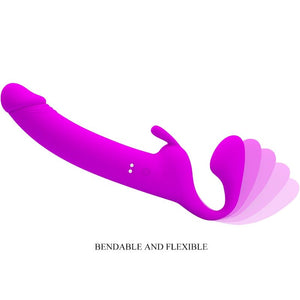 Pretty Love – Zanini strapless strap-on 10 vibrations violet