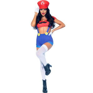 Leg Avenue – Costume sexy mario bros rouge/bleu M