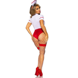 Leg Avenue – Costume d'infirmière sexy rouge/blanc S