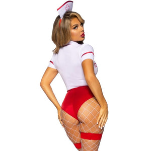 Leg Avenue – Costume d'infirmière sexy rouge/blanc S
