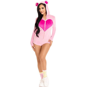 Leg Avenue – Body velours ours en teddy rose S