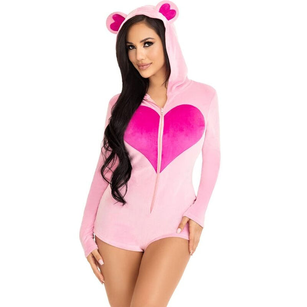 Leg Avenue – Body velours ours en teddy rose M