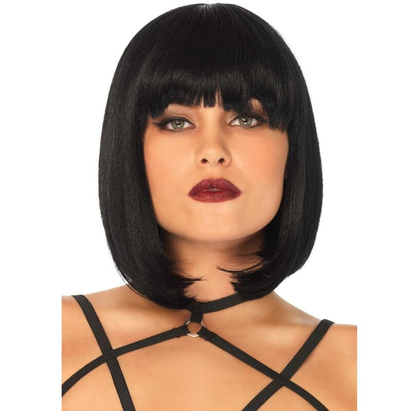 Leg Avenue – Perruque bob courte naturelle noire