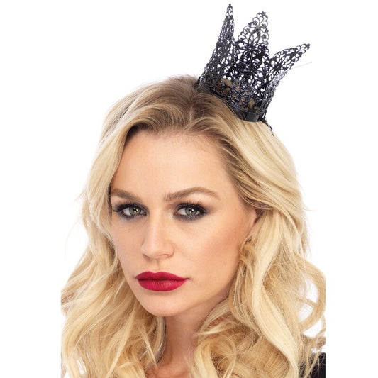 LEG AVENUE - MINI COURONNE EN FILIGRANE MÉTAL NOIR